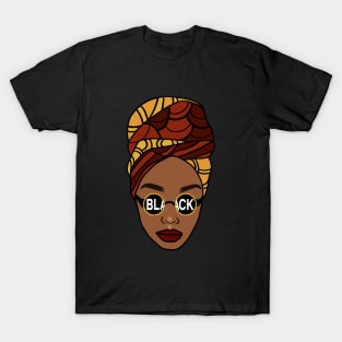 Afro, Black Queen, Proud African Woman, Melanin T-Shirt